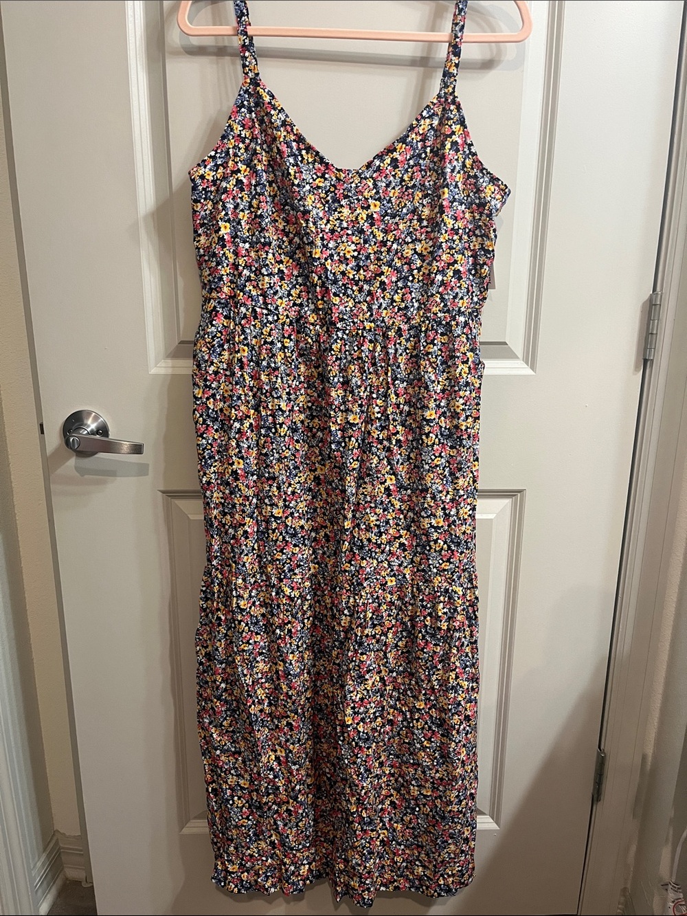 Floral Spaghetti-Strap Maxi Dress in Multicolor